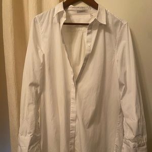 Aritzia Barton long white button down